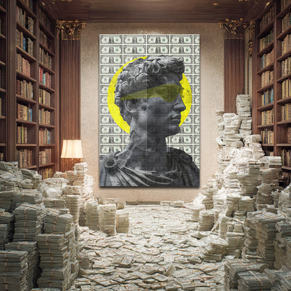 Dolar Heykeli - cam tablo