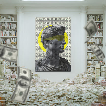 Dolar Heykeli - cam tablo