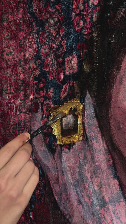 Halı Üzerine Resim - Kültürel Kadın Portresi